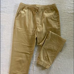 Nautica boys khaki cotton joggers
